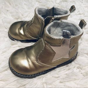 SOLD H&M Toddler Girls Gold ankle boots